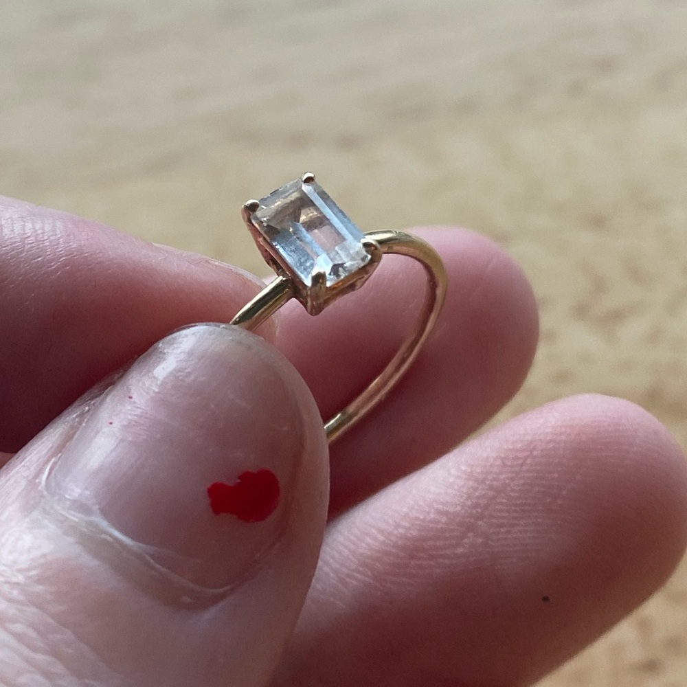 Yellow Gold and Sapphire Ring